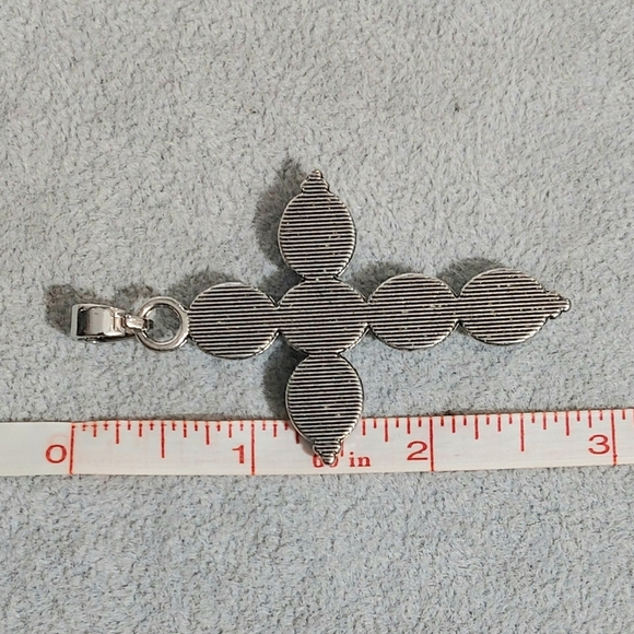 Turquoise Cross Pendant Necklace - Picture 4 of 4